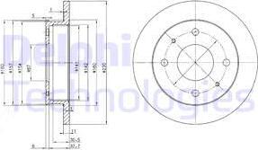 Delphi BG3337 - Тормозной диск avtokuzovplus.com.ua