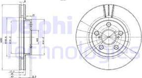 Delphi BG3347C - Гальмівний диск autocars.com.ua