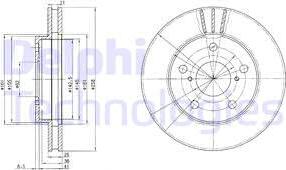 Delphi BG3355 - Гальмівний диск autocars.com.ua