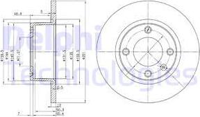 Delphi BG3367 - Тормозной диск avtokuzovplus.com.ua