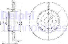 Delphi BG3393 - Гальмівний диск autocars.com.ua