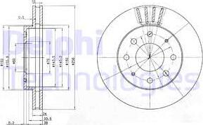 Delphi BG3401 - Гальмівний диск autocars.com.ua