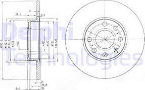 Delphi BG3402 - Гальмівний диск autocars.com.ua