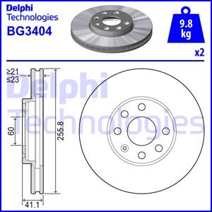 Delphi BG3404 - Тормозной диск avtokuzovplus.com.ua