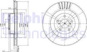 Delphi BG3413 - Тормозной диск avtokuzovplus.com.ua