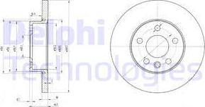 Delphi BG3415 - Гальмівний диск autocars.com.ua