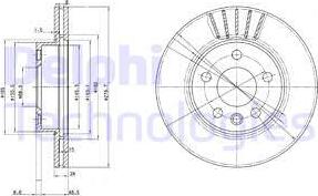 Delphi BG3417 - Гальмівний диск autocars.com.ua