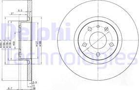 Delphi BG3420 - Гальмівний диск autocars.com.ua