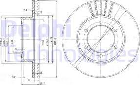 Delphi BG3423 - Тормозной диск autodnr.net