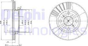 Delphi BG3424 - Тормозной диск avtokuzovplus.com.ua