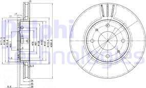 Delphi BG3501C - Гальмівний диск autocars.com.ua