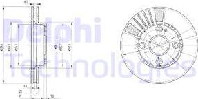 Delphi BG3508 - Тормозной диск avtokuzovplus.com.ua