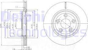 Delphi BG3512 - Гальмівний диск autocars.com.ua