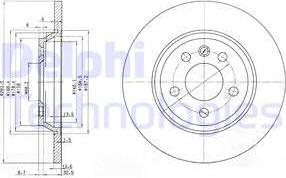 Delphi BG3518 - Тормозной диск avtokuzovplus.com.ua