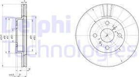 Delphi BG3520 - Тормозной диск autodnr.net