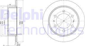 Delphi BG3522 - Тормозной диск autodnr.net