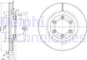 Delphi BG3523 - Тормозной диск avtokuzovplus.com.ua