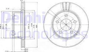 Delphi BG3532 - Тормозной диск avtokuzovplus.com.ua