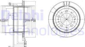 Delphi BG3534 - Тормозной диск avtokuzovplus.com.ua