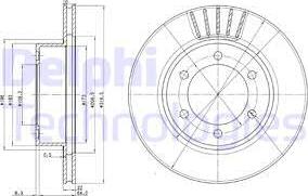 Delphi BG3535 - Тормозной диск avtokuzovplus.com.ua