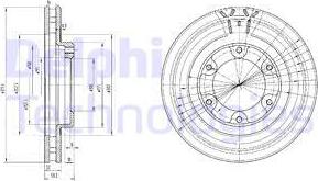 Delphi BG3539 - Гальмівний диск autocars.com.ua