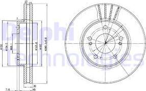 Delphi BG3541 - Тормозной диск avtokuzovplus.com.ua