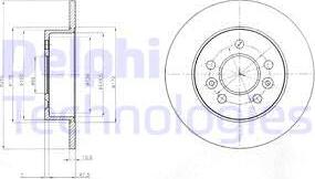 Delphi BG3552 - Гальмівний диск autocars.com.ua