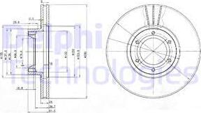 Delphi BG3553 - Тормозной диск avtokuzovplus.com.ua