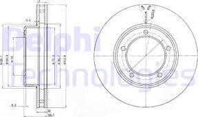 Delphi BG3558 - Гальмівний диск autocars.com.ua