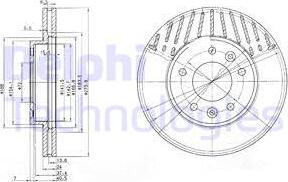 Delphi BG3563 - Тормозной диск avtokuzovplus.com.ua