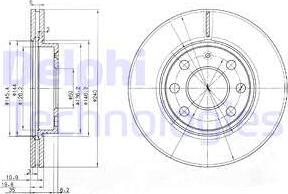 Delphi BG3568 - Гальмівний диск autocars.com.ua