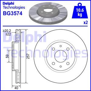 Delphi BG3574 - Тормозной диск avtokuzovplus.com.ua