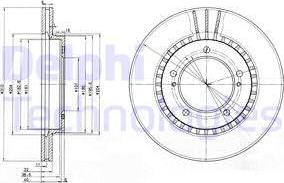 Delphi BG3587 - Гальмівний диск autocars.com.ua