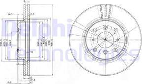 Delphi BG3589 - Гальмівний диск autocars.com.ua