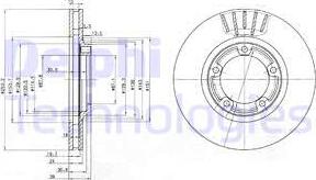 Delphi BG3590 - Гальмівний диск autocars.com.ua