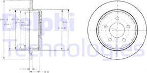 Delphi BG3595 - Тормозной диск avtokuzovplus.com.ua