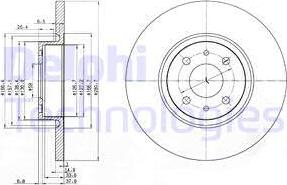 Delphi BG3600 - Гальмівний диск autocars.com.ua