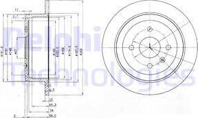 Delphi BG3615 - Гальмівний диск autocars.com.ua