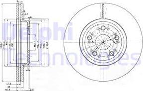 Delphi BG3616 - Гальмівний диск autocars.com.ua