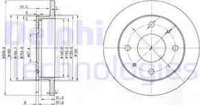 Delphi BG3618 - Тормозной диск avtokuzovplus.com.ua