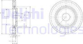 Delphi BG3620C-18B1 - Тормозной диск avtokuzovplus.com.ua