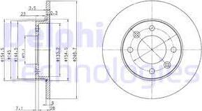 Delphi BG3653C - Тормозной диск avtokuzovplus.com.ua