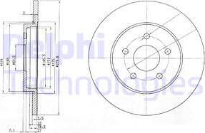 Delphi BG3663 - Тормозной диск avtokuzovplus.com.ua