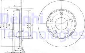 Delphi BG3671 - Гальмівний диск autocars.com.ua