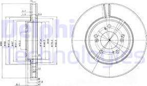 Delphi BG3678 - Тормозной диск avtokuzovplus.com.ua