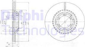 Delphi BG3679 - Гальмівний диск autocars.com.ua