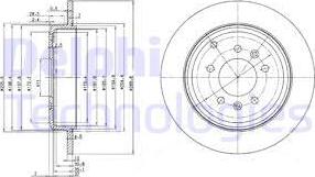 Delphi BG3684 - Тормозной диск avtokuzovplus.com.ua