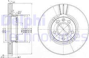 Delphi BG3696 - Тормозной диск avtokuzovplus.com.ua