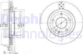 Delphi BG3709 - Тормозной диск avtokuzovplus.com.ua