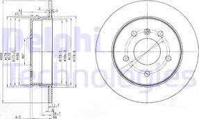 Delphi BG3710 - Тормозной диск avtokuzovplus.com.ua